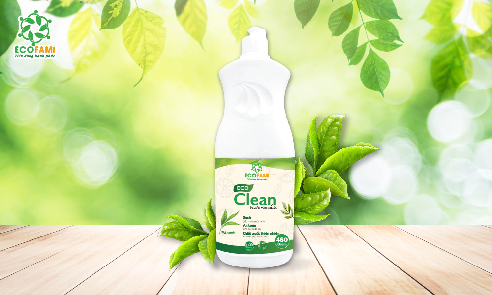 Nước rửa chén Eco Clean (Hương Trà Xanh)