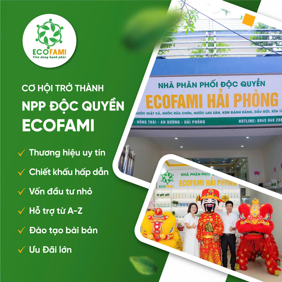 Kinh Doanh Thông Minh Với EcoFami: Trở Thành Nhà Phân Phối Độc Quyền Với Vốn Đầu Tư Nhỏ, Lợi Nhuận Lớn