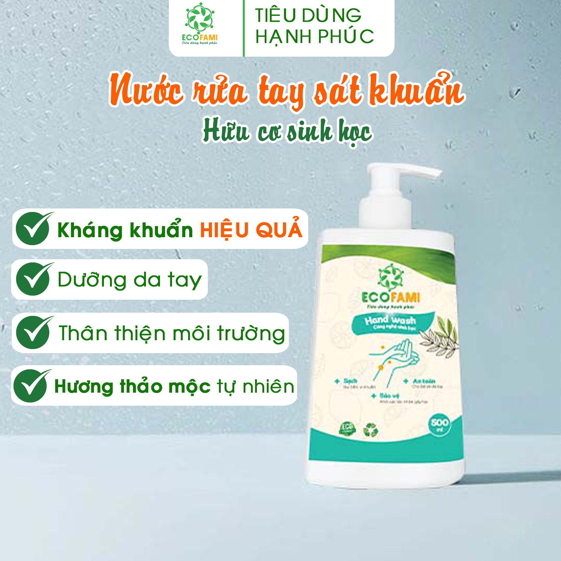 Nước Rửa Tay Sát Khuẩn Ecofami – Bảo Vệ Đôi Tay, Bảo Vệ Sức Khỏe Của Bạn!