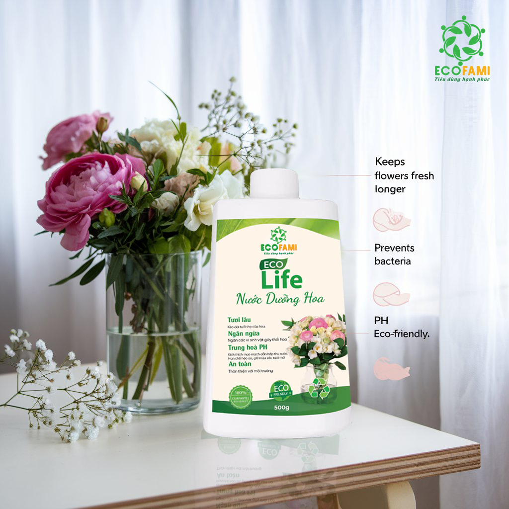 Nước Dưỡng Hoa Eco Life 500gr - Duy trì sự tươi tắn lâu dài của Hoa