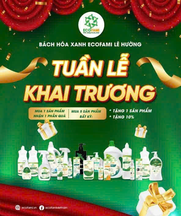 Tuần lễ khai trương 5 Bách hóa Xanh Ecofami - Bùng nổ ưu đãi, lan tỏa tiêu dùng hạnh phúc