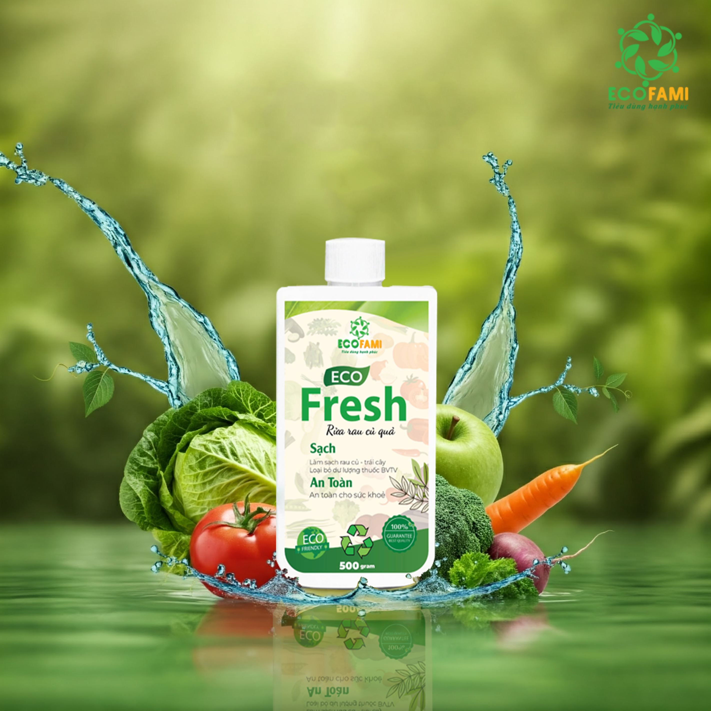 Rửa Rau Củ Quả EcoFresh - Làm sạch và loại bỏ dư lượng bảo vệ thực vật