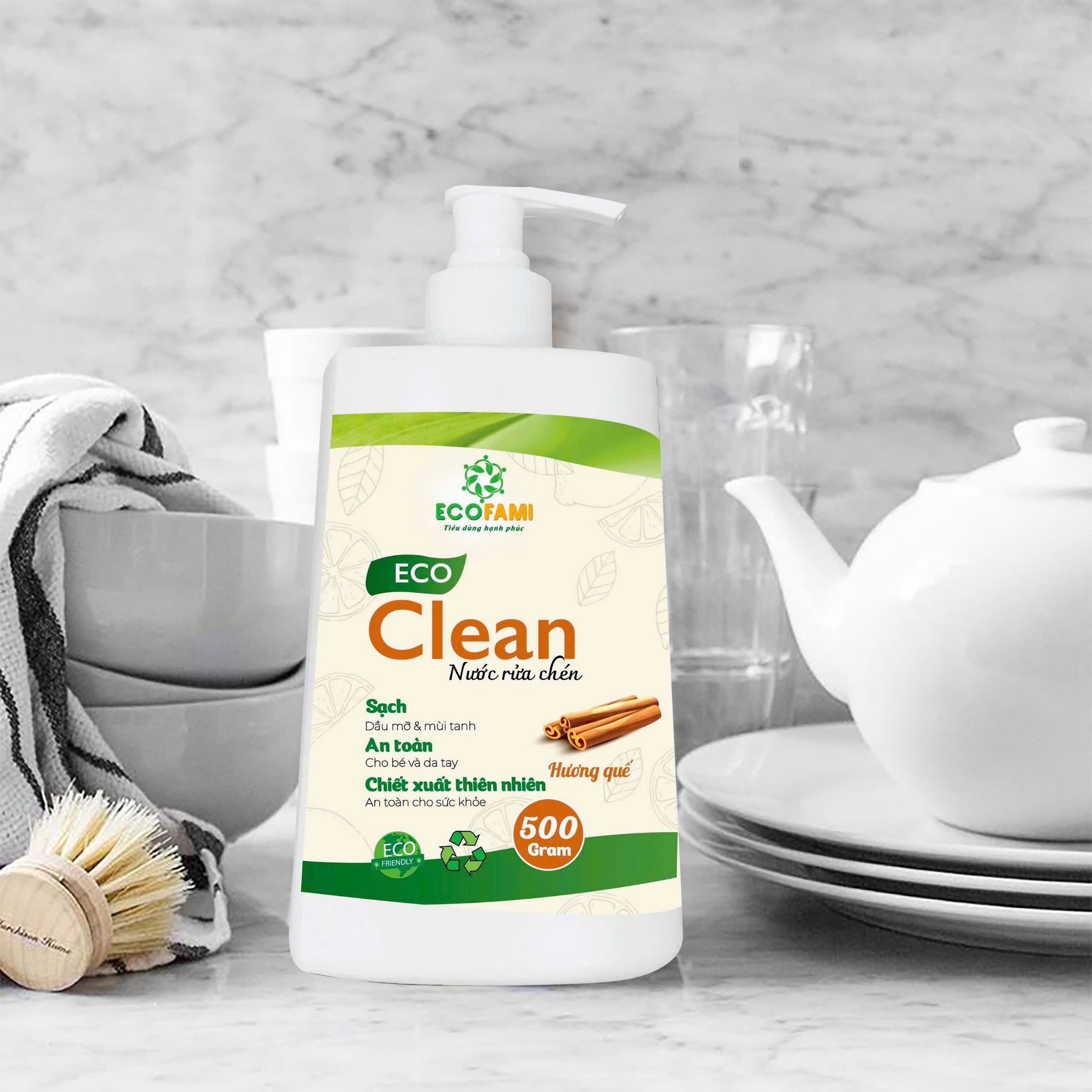 Nước rửa chén Eco Clean Hương Quế (500gr)