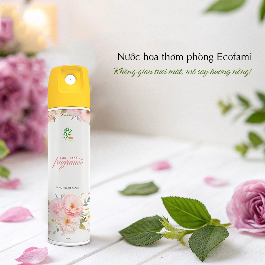 Nước Hoa Xịt Phòng Ecofami 300ml – Thơm Lâu, Dịu Nhẹ, An Toàn Cho Mọi Không Gian