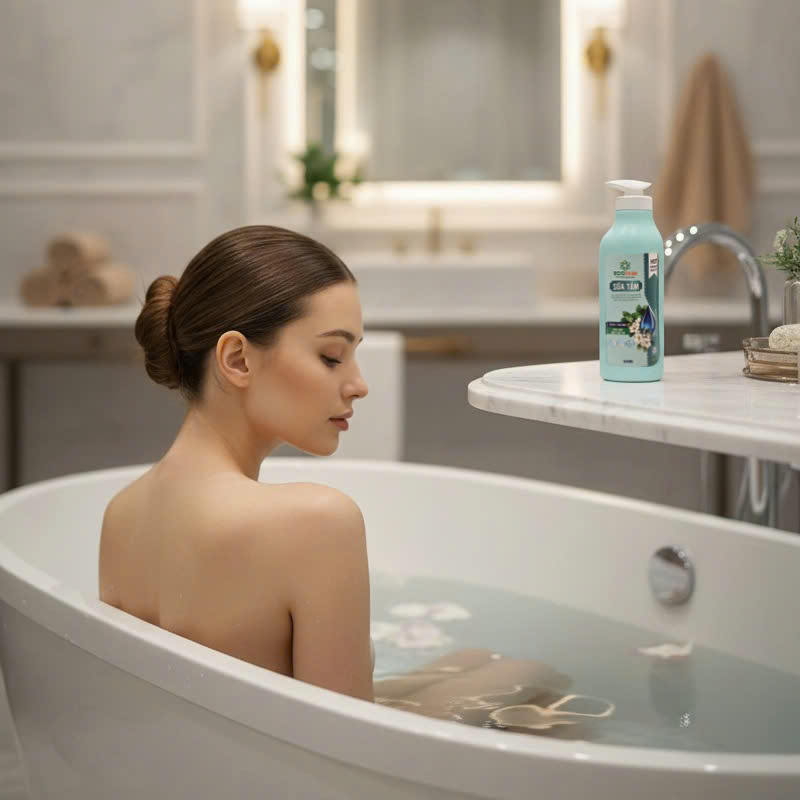 Sữa Tắm Hương Thảo Mộc Ecofami 800ml – Làm Sạch Dịu Nhẹ, Dưỡng Da Mịn Màng