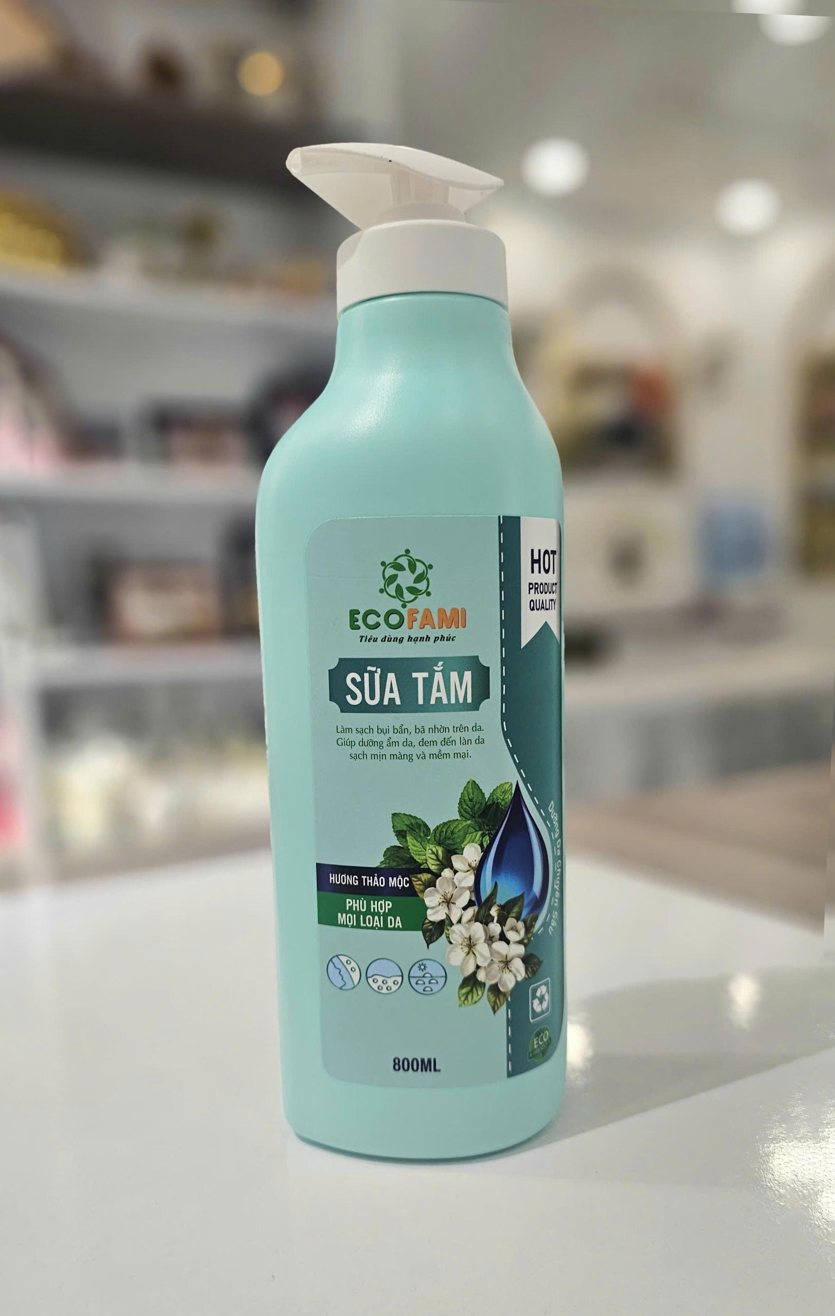 Sữa Tắm Hương Thảo Mộc Ecofami 800ml – Làm Sạch Dịu Nhẹ, Dưỡng Da Mịn Màng