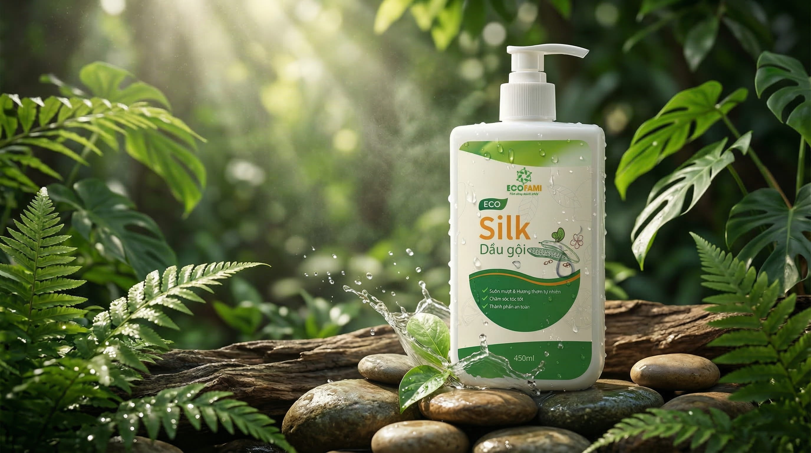 Dầu Gội Eco Silk 450ml: Giải Pháp Thảo Mộc Giúp Sạch Gàu, Ngăn Rụng Tóc Hiệu Quả