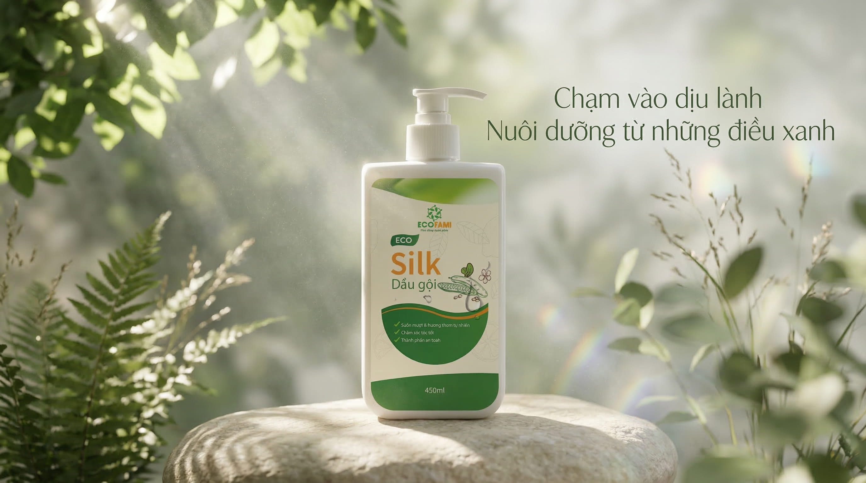 Dầu Gội Eco Silk 450ml: Giải Pháp Thảo Mộc Giúp Sạch Gàu, Ngăn Rụng Tóc Hiệu Quả