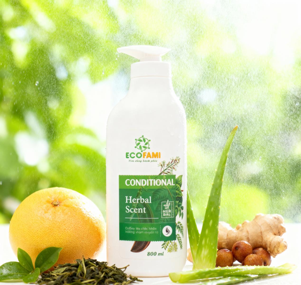 (Qùa tặng 6 tặng 1) Dầu Xả Herbal Scent Ecofami (800ml)