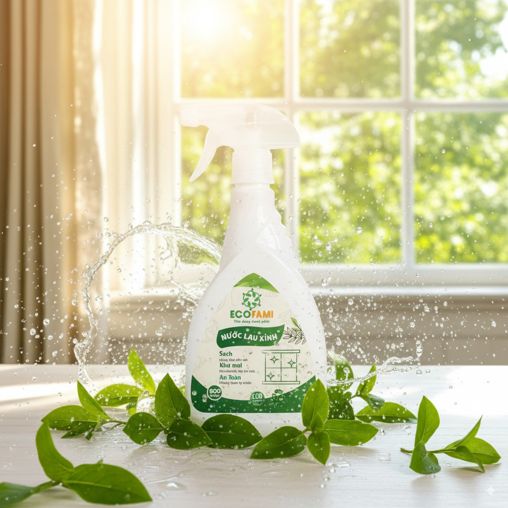 (Qùa tặng 6 tặng 1) Nước lau kính Ecofami 500ml