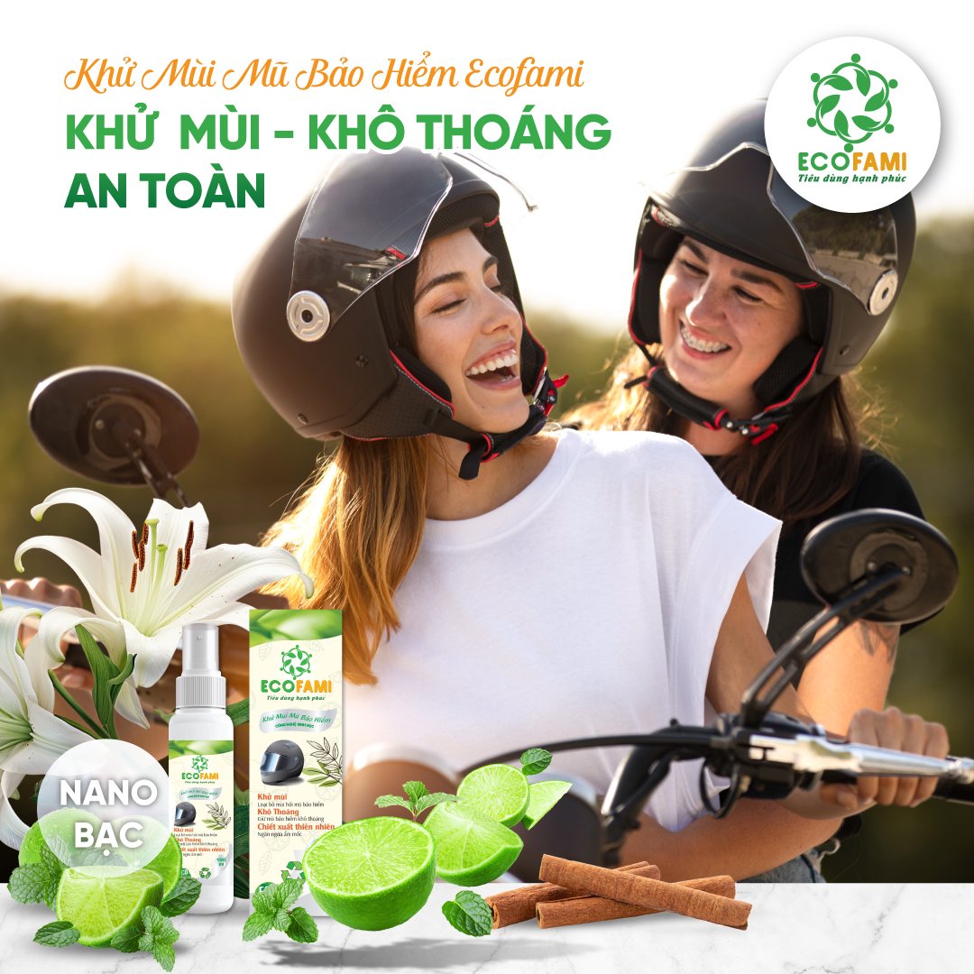 (Qùa tặng 6 tặng 1) Khử mùi mũ bảo hiểm Ecofami